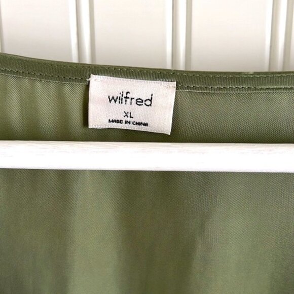 Wilfred Aritzia Green Cropped Puff Short Sleeve Bloe - Picture 3 of 6